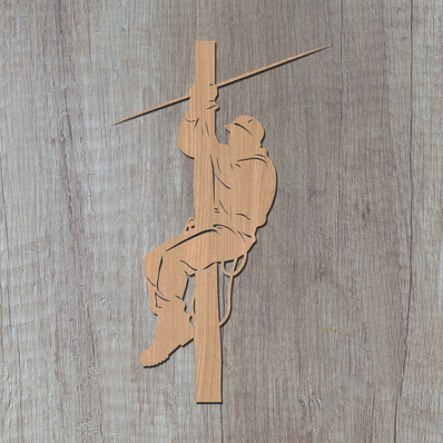 Lineman Laser SVG Cut File, Lineman Glowforge File - HappyDesignStudio - 002