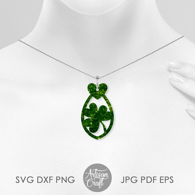 St Patrick's day earring SVG, teardrop earrings - Artisan Craft - 005