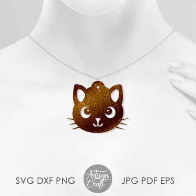 Cat earrings SVG | cute cat earrings - Artisan Craft - 003