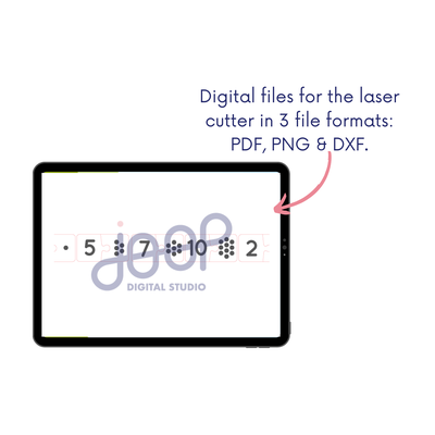 Math puzzle laser cut file - JOOP digital designs - 004