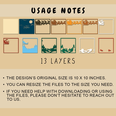 3D Merry Christmas Shadow Box SVG, Christmas Light Box SVG - HappyDesignStudio - 003