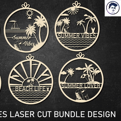 Summer Laser Cut SVG Bundle Design - AR Brand - 002
