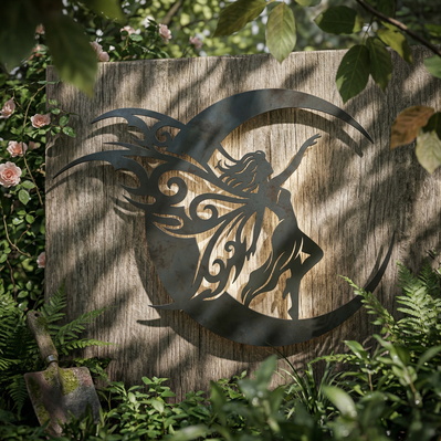 Fairy Metal Wall Art SVG | Plasma Cut Fairy Design - HappyDesignStudio - 004