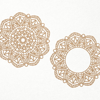 Mandala. Round Monogram Mandala Frame. SVG DXF PNG files - CraftyKittyArt - 002