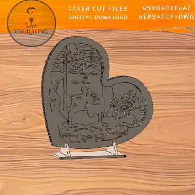 Heart Shaped Valentine's Day Gift Cut Files - SiArt - 002