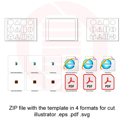 雷射切割 svg 模板幾何圖形 mdf diy - Daniel San - 006