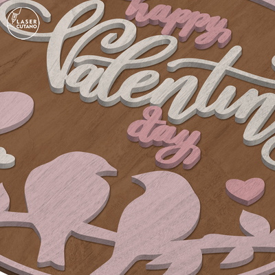 Valentine's Day SET Wall Decorative Ornaments - LaserCutano - 005