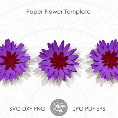 Paper Flower SVG | Easy Paper Flowers - Artisan Craft - 002