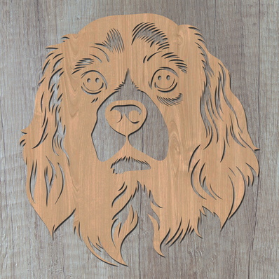 Cavalier King Charles Spaniel Laser SVG - HappyDesignStudio - 002