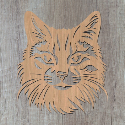 Tabby Cat Laser SVG  - HappyDesignStudio - 002