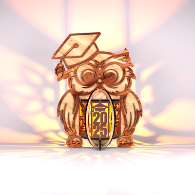 Graduation Lamp Owl - LaserCutano - 002