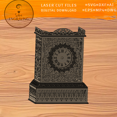 桌面時鐘雷射切割文件