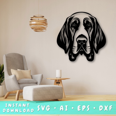 Bloodhound Laser SVG - HappyDesignStudio - 001