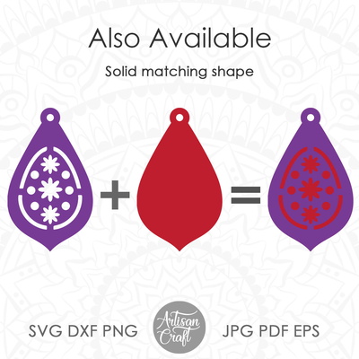 Easter earrings SVG cut files show Easter egg designs  - Artisan Craft - 005