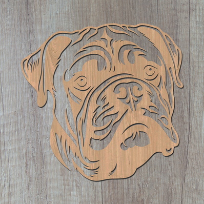 English Bulldog Laser SVG - HappyDesignStudio - 002