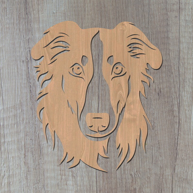 Borzoi Laser SVG Cut File, Borzoi Glowforge File, Borzoi DXF - HappyDesignStudio - 002