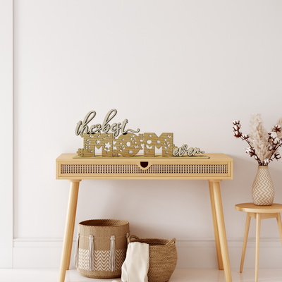 直立式裝飾史上最佳媽媽 - LaserCutano - 003