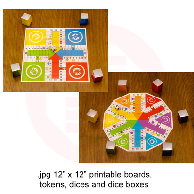 Laser cut template Parcheesi parchis board game Gowforge SVG - Daniel San - 005