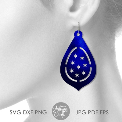 Easter earrings SVG cut files show Easter egg designs  - Artisan Craft - 002
