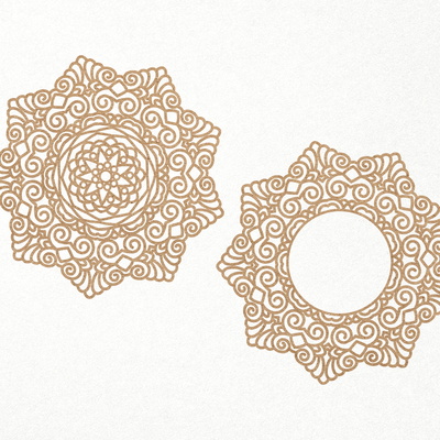 Mandala. Round Monogram Mandala Frame. SVG DXF PNG files - CraftyKittyArt - 002