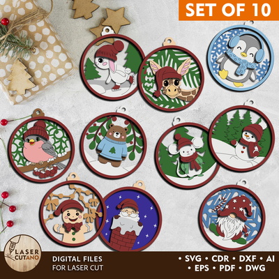 冬季仙境雷射切割聖誕飾品 - LaserCutano - 001