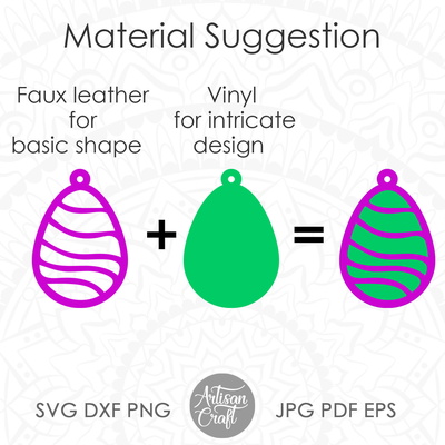 Easter earrings showing teardrop shapes & Easter eggs - Artisan Craft - 003