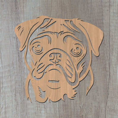Pug Laser SVG - HappyDesignStudio - 002