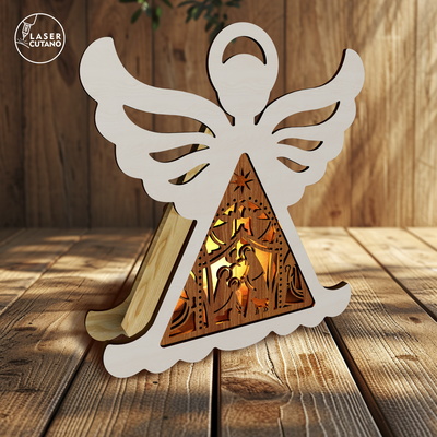 Christmas Angel Decorations Set  - LaserCutano - 002