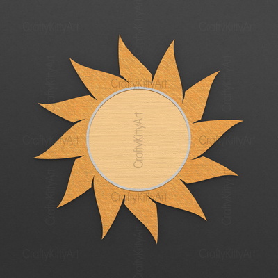 Sun Sunny Mandala Summer frame, 3D layered SVG DXF PNG - CraftyKittyArt - 001
