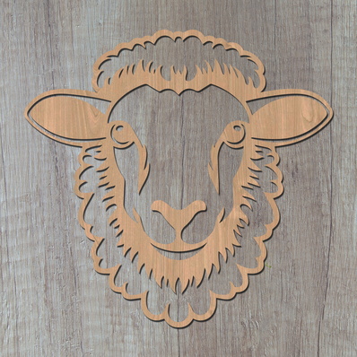 Sheep Laser SVG Cut File, Sheep Glowforge File, Sheep DXF - HappyDesignStudio - 002