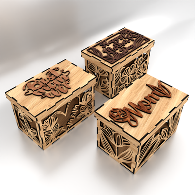 給媽媽的禮物盒，上面刻著“史上最佳媽媽” - LaserCutano - 003