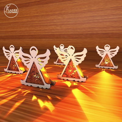 Christmas Angel Decorations Set  - LaserCutano - 005