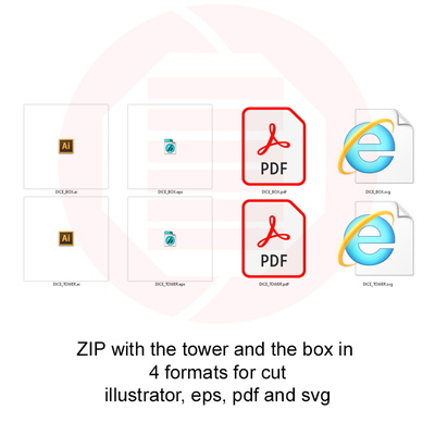 Laser cut Dice tower RPG D&D board game template diy crafts - Daniel San - 004