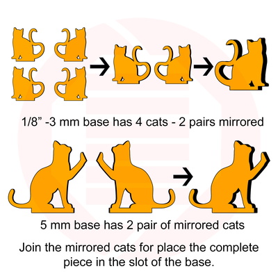 雷射切割模板 svg 貓手機支架 mdf 木製工藝品 - Daniel San - 004