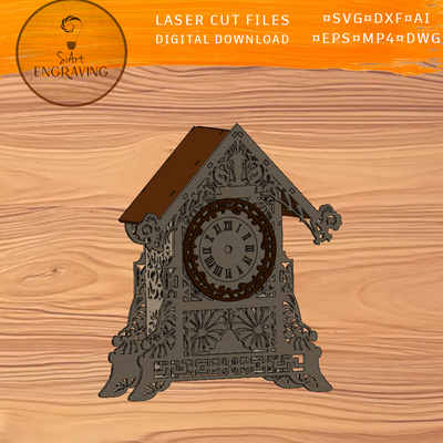 桌面時鐘雷射切割文件
