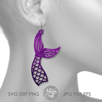 Mermaid tail earrings for making summer jewelry - Artisan Craft - 004