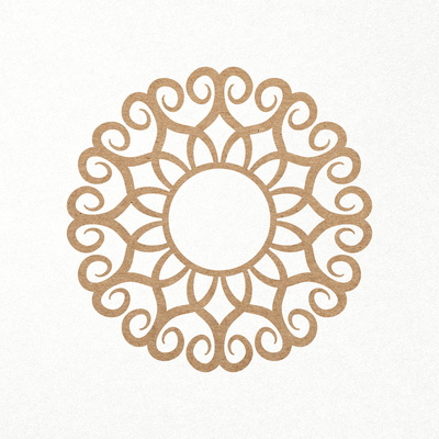 Sun decor. Round Monogram Mandala Frame. SVG DXF PNG files