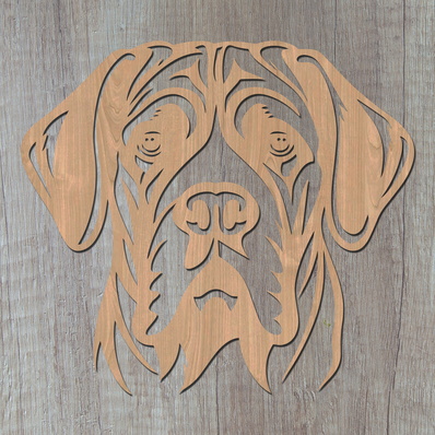 English Mastiff Laser SVG Cut File - HappyDesignStudio - 002