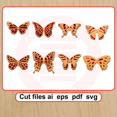 Laser cut Butterfly SVG decor template mdf wood crafts - Daniel San - 001