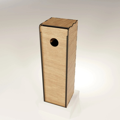 Wooden box for wine bottle 3 and 5 mm - LazerCutPro - 002