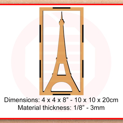 Laser cut Eiffel Tower candle holder SVG template - Daniel San - 002