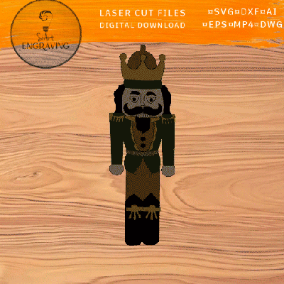 聖誕胡桃鉗雷射切割文件 - SiArt - 002