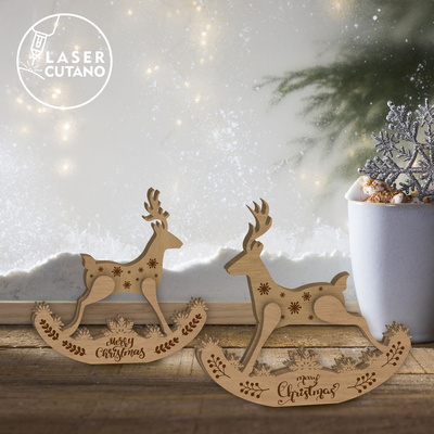 Deer Christmas Set Multilayer Cut File, Home Decor Deer Christmas Set Multilayer Cut File, Home Decor - LaserCutano - 001