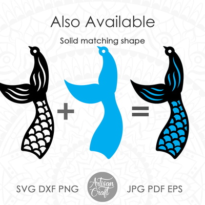 Mermaid tail earrings for making summer jewelry - Artisan Craft - 002