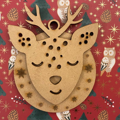 Christmas Tree Cute Decorations Templates - LaserCutano - 002