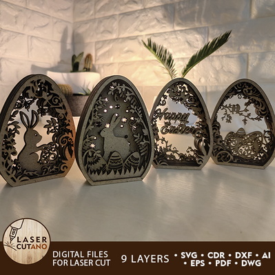 EASTER EGGS BUNDLE - LaserCutano - 001