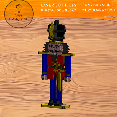 聖誕胡桃鉗雷射切割文件