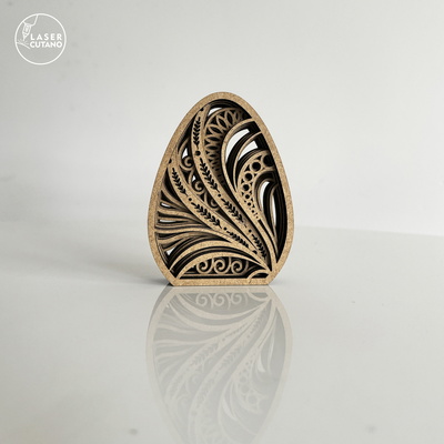 Set of 5 Multilayer Easter Eggs Templates - LaserCutano - 004