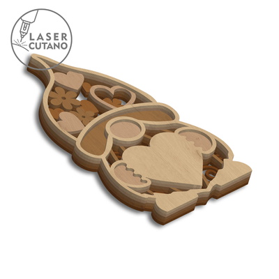 情人節侏儒捆綁多層模板 - LaserCutano - 006