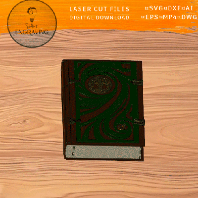 德魯伊書雷射切割文件 - SiArt - 003